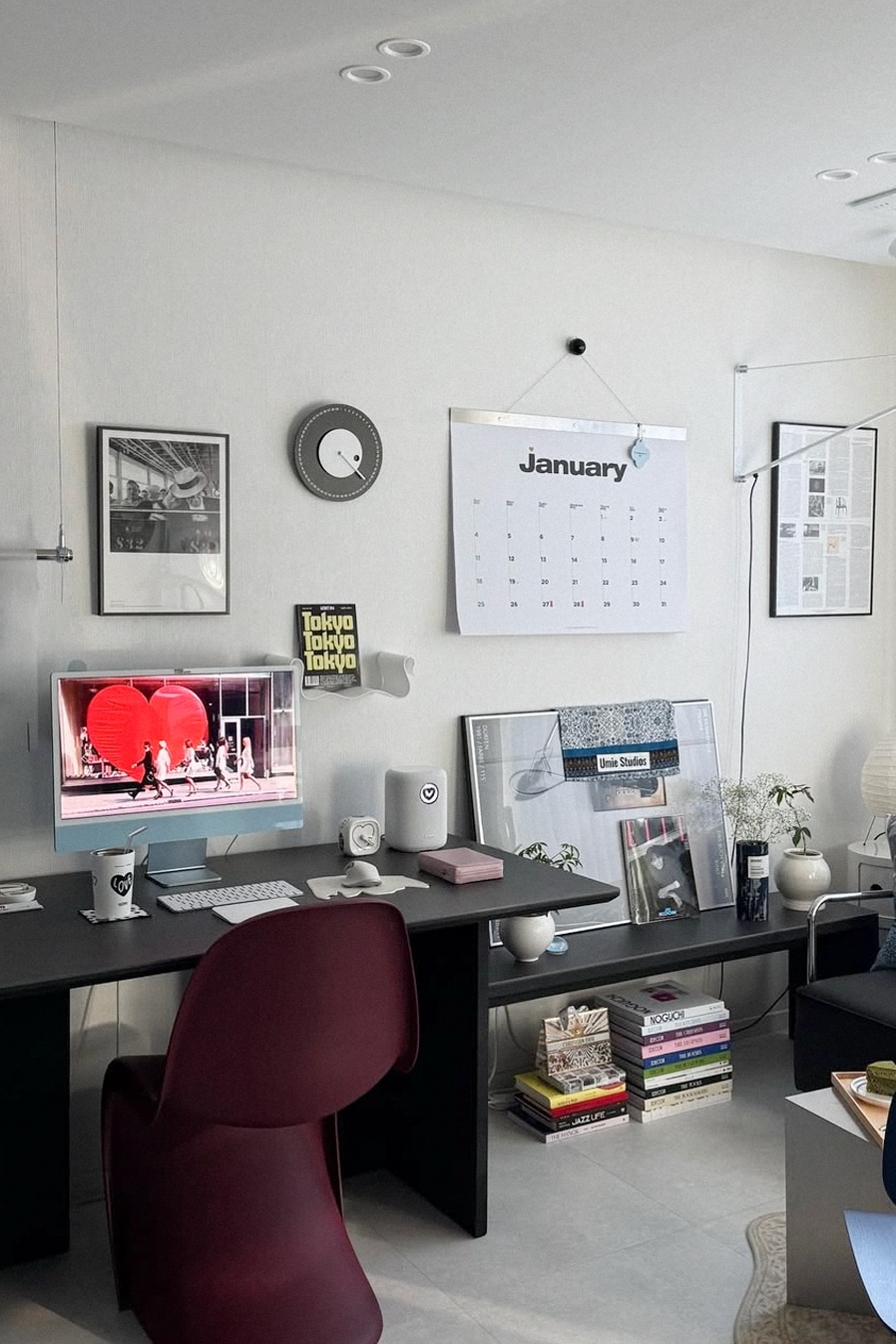 열두달의 이음 모던 벽걸이 캘린더 2026